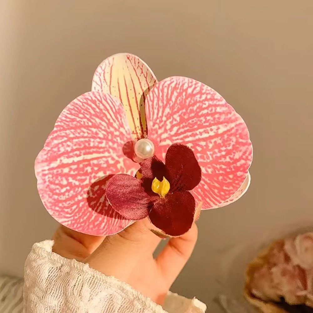 Orchid Phalaenopsis - 1Pcs Phalaenopsis Pearl Hair Clip Orchid