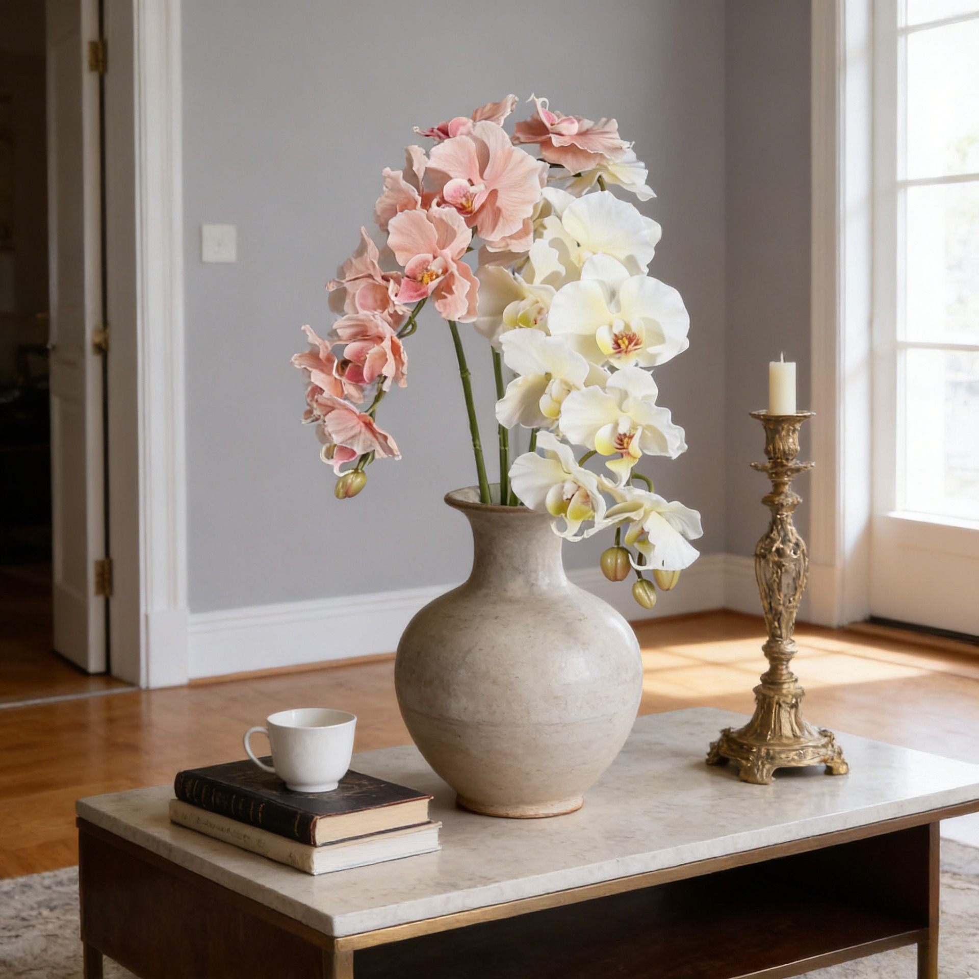 38.6 Inch 9 Heads Korean Style - Orchid Phalaenopsis review and price