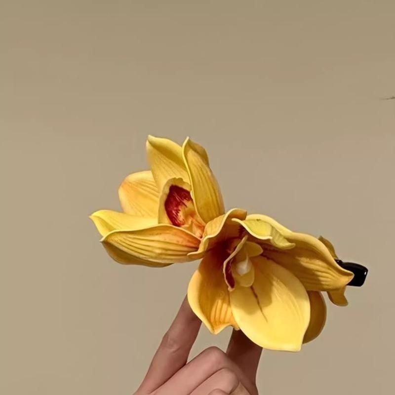 Large Orchid Flower Hair Claw  - Orchid Phalaenopsis review and price